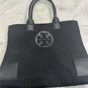 Tory Burch Elegant Black Quilted Tote limited edition